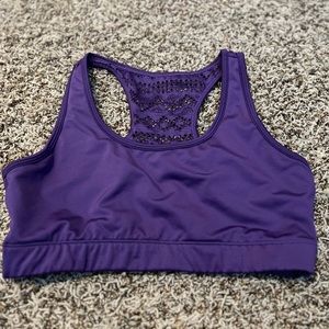 Zyia purple bomber bra - large